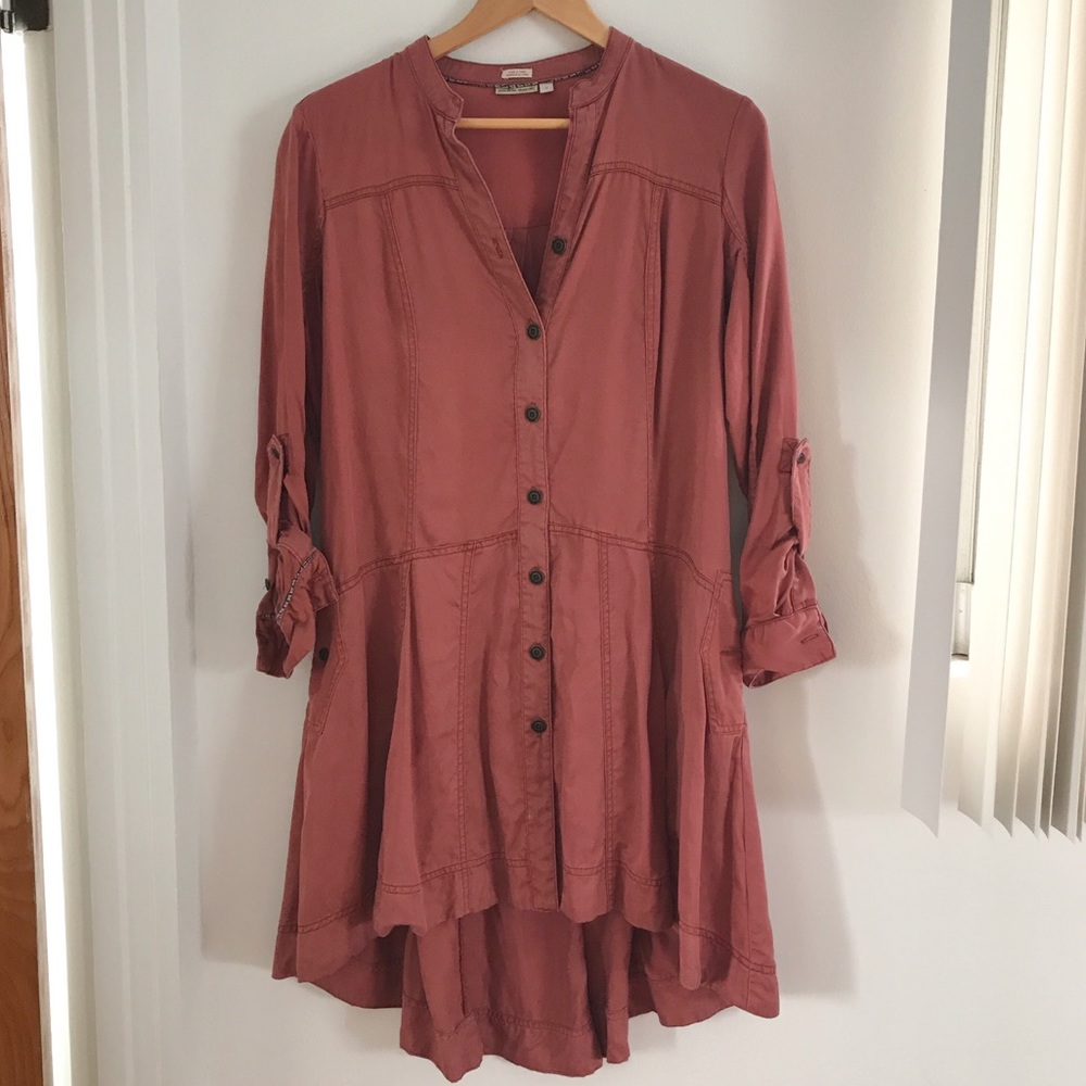 Button up boho dress